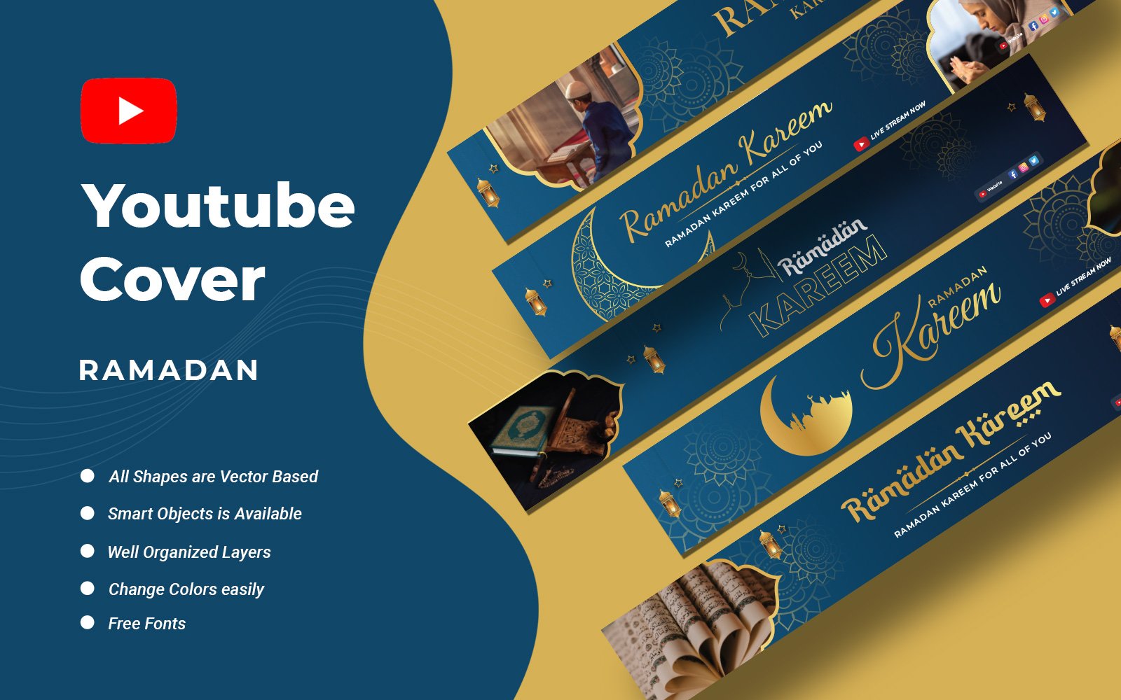 Kit Graphique #199422 Ramadan Youtube Divers Modles Web - Logo template Preview