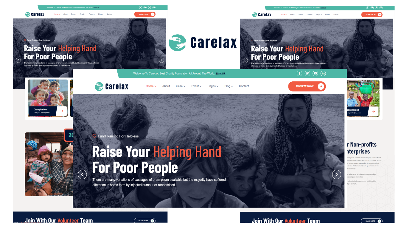 Carelax - NonProfit & Charity Foundation HTML5 Template