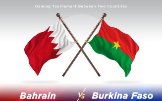 Bahrain versus Burkina Faso Two Flags