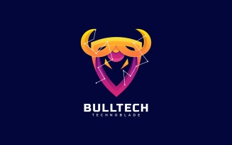 Bull Tech Gradient Logo Style