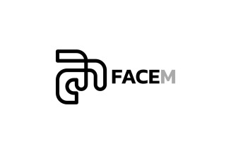 Face M Simple Logo Design