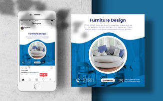 Furniture Design Instagram Banner Post Template