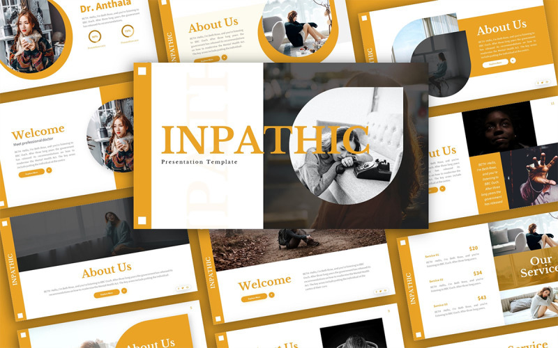 Inpathic Mental Health Presentation Template PowerPoint Template