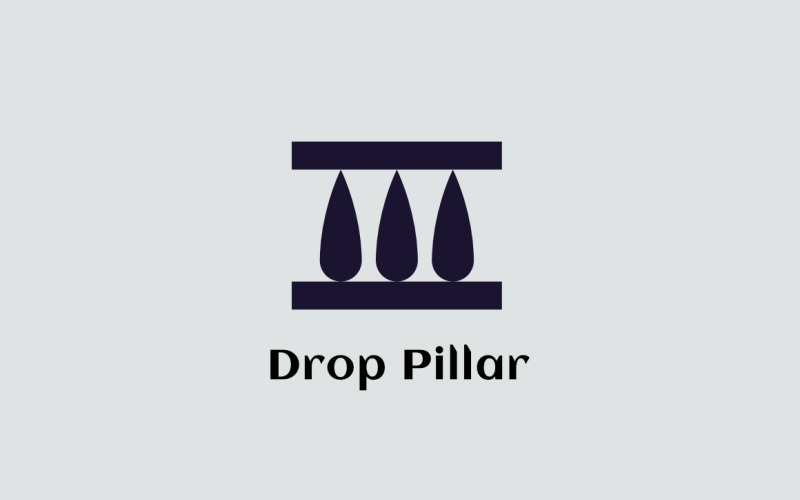 Pillar Drop Logo - Clever or Smart Logo Template