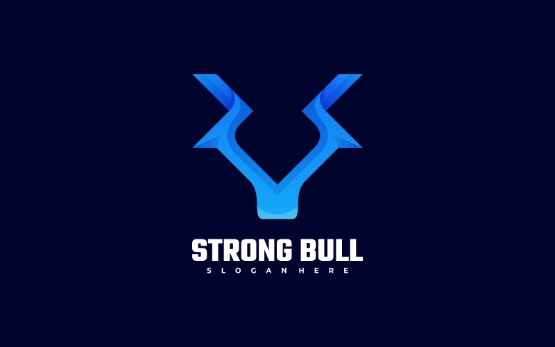 Strong Bull Gradient Symbol Logo Logo Template