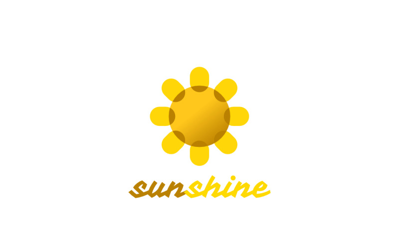 Yellow Sun Logo Design Concept Logo Template