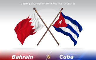 Bahrain versus Cuba Two Flags