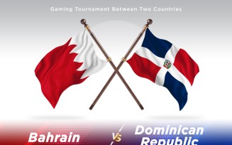 Bahrain versus Dominican republic Two Flags
