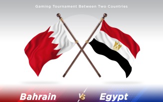 Bahrain versus Egypt Two Flags