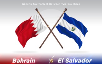 Bahrain versus el Salvador Two Flags