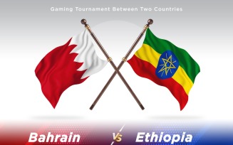 Bahrain versus Ethiopia Two Flags