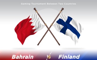 Bahrain versus Finland Two Flags