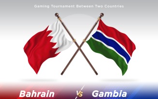 Bahrain versus Gambia Two Flags