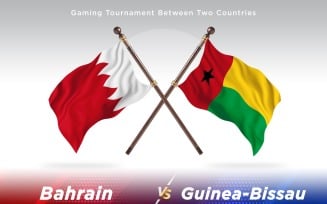 Bahrain versus Guinea-Bissau Two Flags