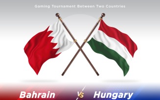 Bahrain versus Hungary Two Flags