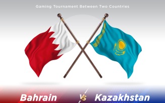 Bahrain versus Kazakhstan Two Flags