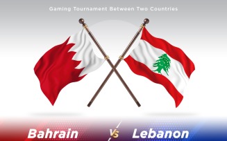 Bahrain versus Lebanon Two Flags
