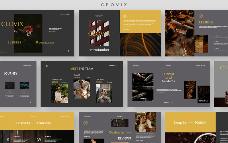 Ceovix - Simple Corporate Business Presentation PowerPoint Template