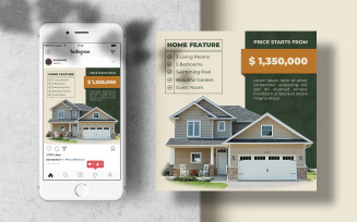Home For Sale Instagram Post Template Banner