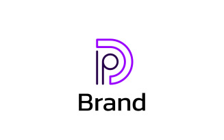 Letter P D Corporate Logo