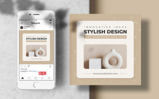 Stylish Design Furniture Instagram Post Template Banner