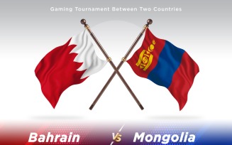 Bahrain versus Mongolia Two Flags