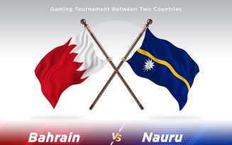 Bahrain versus Nauru Two Flags
