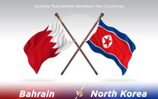 Bahrain versus north Korea Two Flags
