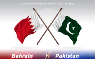 Bahrain versus Pakistan Two Flags