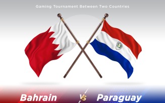 Bahrain versus Paraguay Two Flags