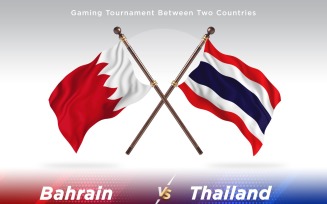 Bahrain versus Thailand Two Flags