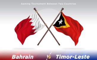 Bahrain versus Timor-Leste Two Flags