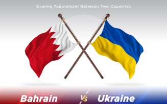 Bahrain versus Ukraine Two Flags
