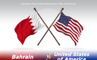 Bahrain versus united states of America Two Flags