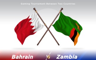 Bahrain versus Zambia Two Flags