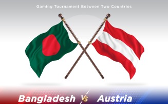 Bangladesh versus Austria Two Flags