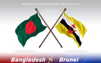 Bangladesh versus Brunei Two Flags