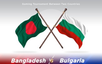 Bangladesh versus Bulgaria Two Flags