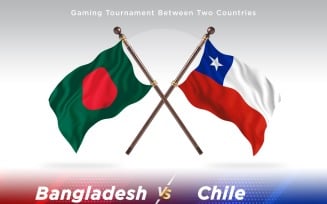 Bangladesh versus Chile Two Flags