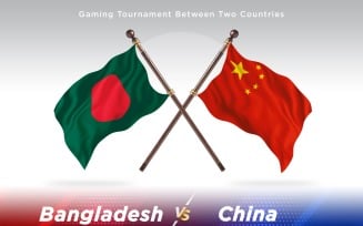 Bangladesh versus china Two Flags