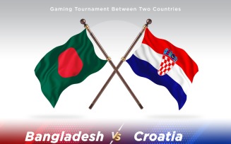 Bangladesh versus Croatia Two Flags