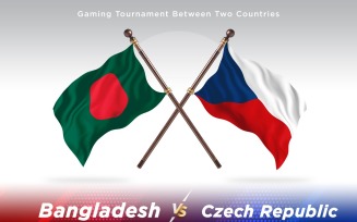 Bangladesh versus Czech republic Two Flags