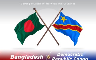 Bangladesh versus Democratic Republic of The Congo Two Flags
