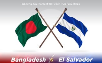 Bangladesh versus el Salvador Two Flags