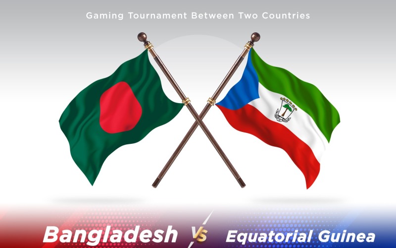 Bangladesh versus equatorial guinea Two Flags Illustration