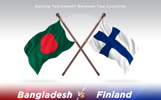 Bangladesh versus Finland Two Flags