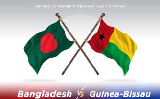 Bangladesh versus Guinea-Bissau Two Flags
