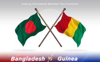 Bangladesh versus guinea Two Flags