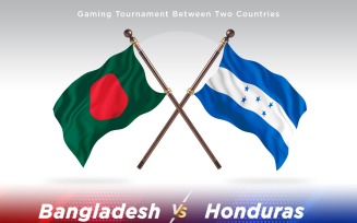 Bangladesh versus Honduras Two Flags