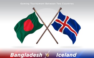 Bangladesh versus Iceland Two Flags